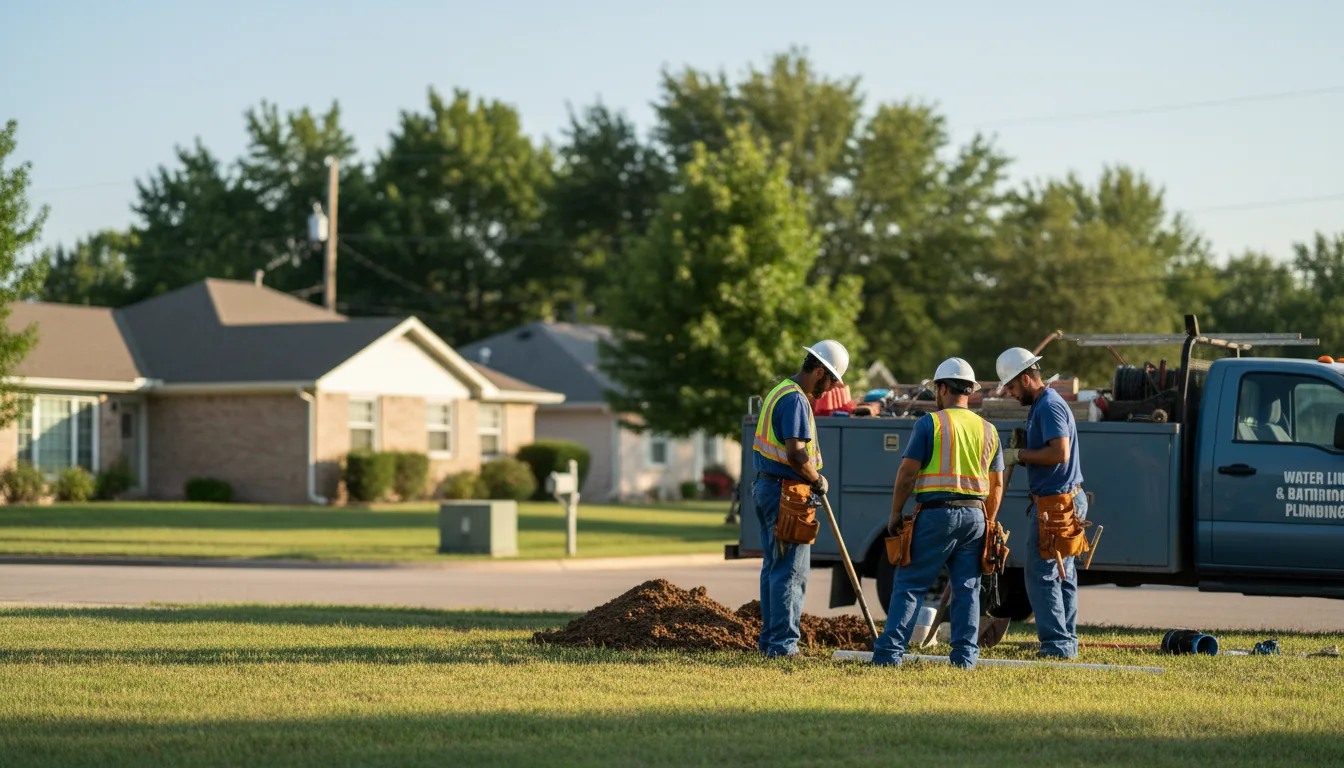 Residential water line and bathroom plumbing service in Hammond, IL
